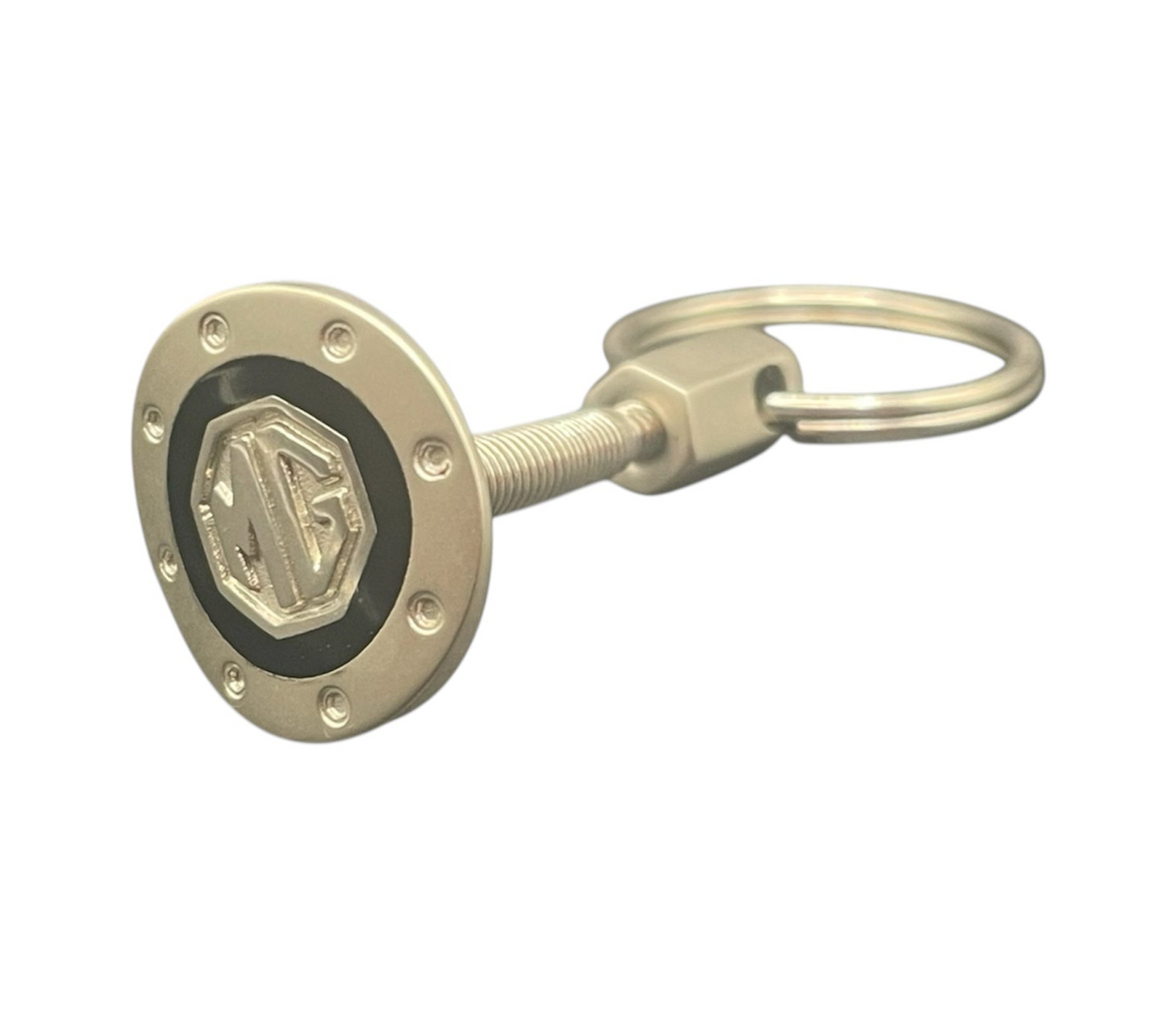 MG Rover | Genuine Spring Loaded Fuel Cap MG Emblem | Key Ring