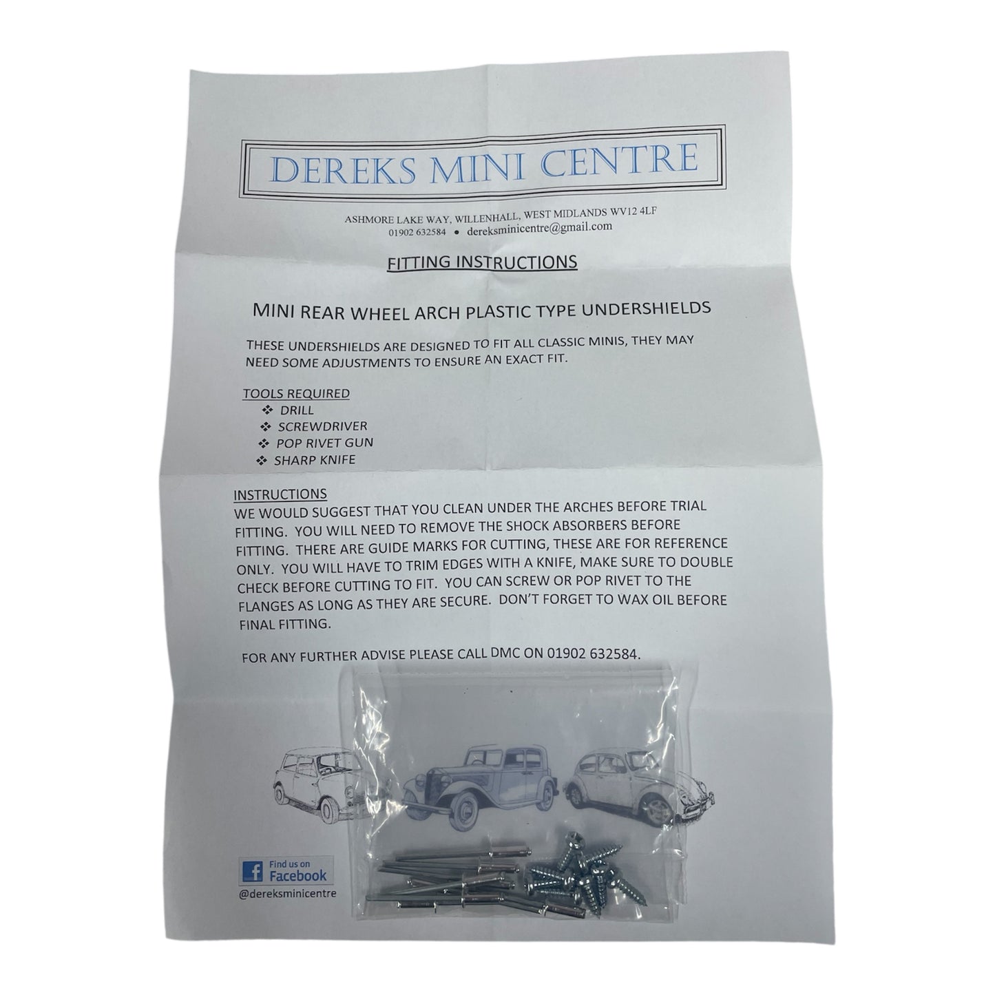 Classic Mini Rear Wheel Arch Liner Pair | 1959-2000 | With Fitting Kit